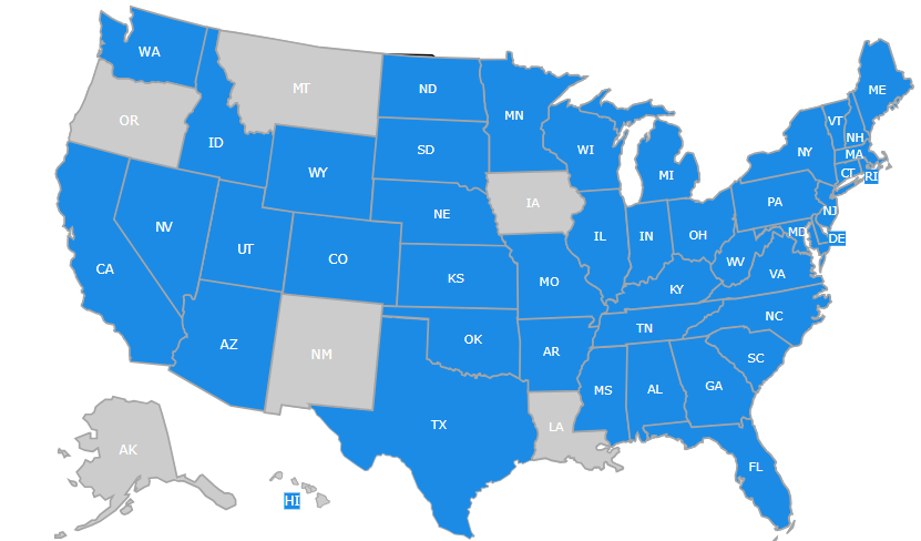 Founder Service Area Map